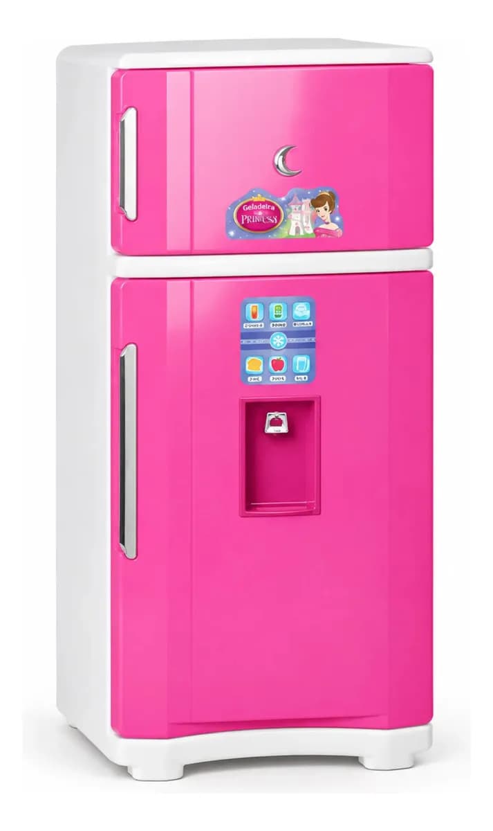 Lua de Cristal Geladeira Duplex brinquedo cozinha infantil gigante